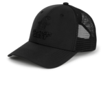 black trucker cap black cat