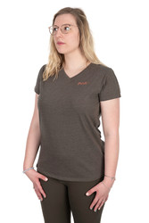 tee shirt  v nec femme fox